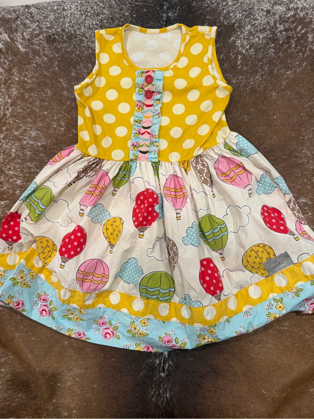 Eleanor Rose Hot Air Balloon Polka Dot Dress Girls Size 10–12